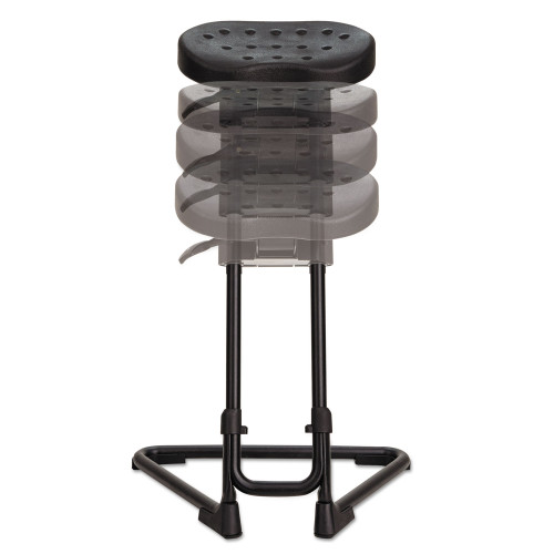 Alera SS Series Sit/Stand Adjustable Stool， Supports Up to 300 lb， Black (SS600)