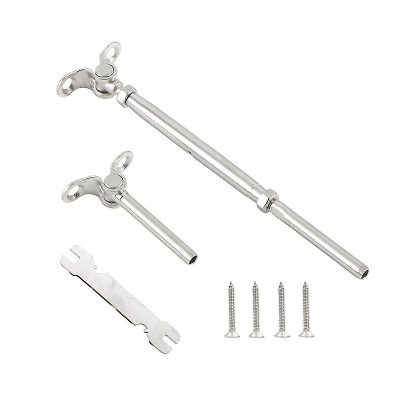 20 Set Cable Railing Kit 1/8andquot; Swage Toggle Turnbuckle Hardware Angle 180adjustable T316 Stainless Steel For Wood Post