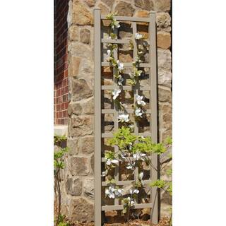 Dura-Trel 75 in. x 22 in. Mocha Vinyl PVC Elmwood Trellis 11190M