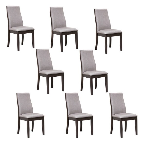 Charleston Upholstered Solid Back Dining Chairs (Set of 8)