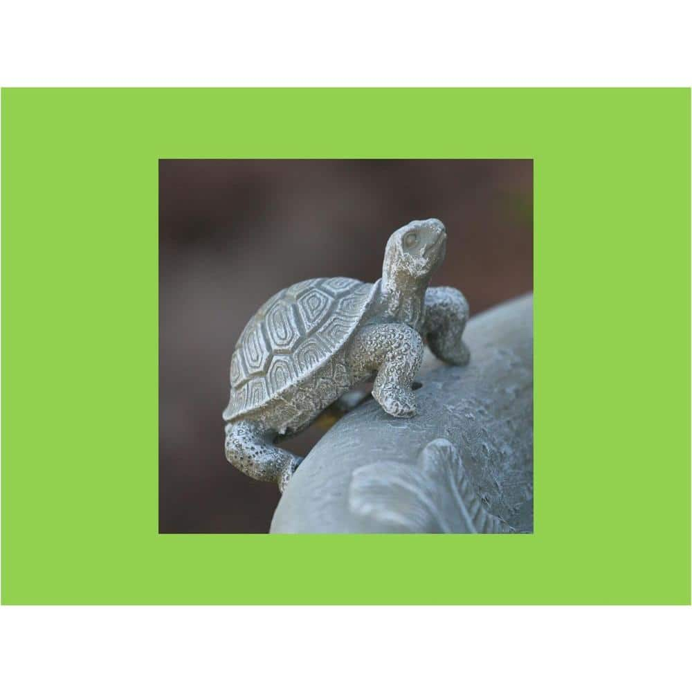 Smart Solar Country Gardens Gray Weathered Stone Solar Birdbath Fountain 20622R01