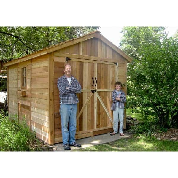 Outdoor Living Today Spacemaster 8 ft. x 12 ft. Western Red Cedar Storage Shed SM812