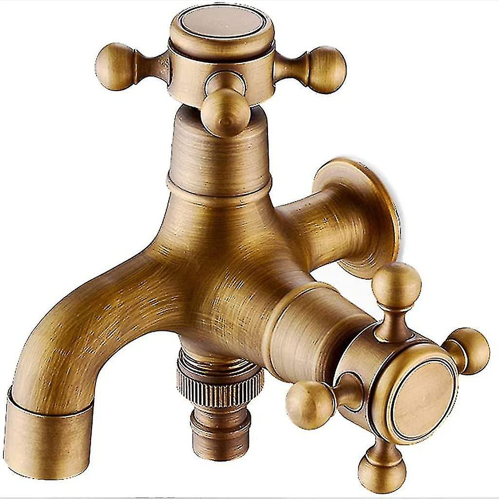 Antique Faucet European Dual-use Style Mop Pool Faucet Bathroom Wall Mounted Outdoor Garden Vintage