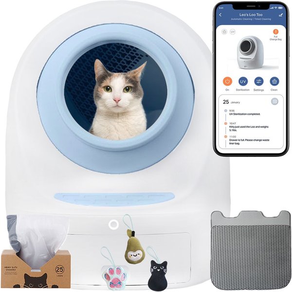 Smarty Pear Leo's Loo Too WiFi Enabled Automatic Self-Cleaning Cat Litter Box Variety Pack