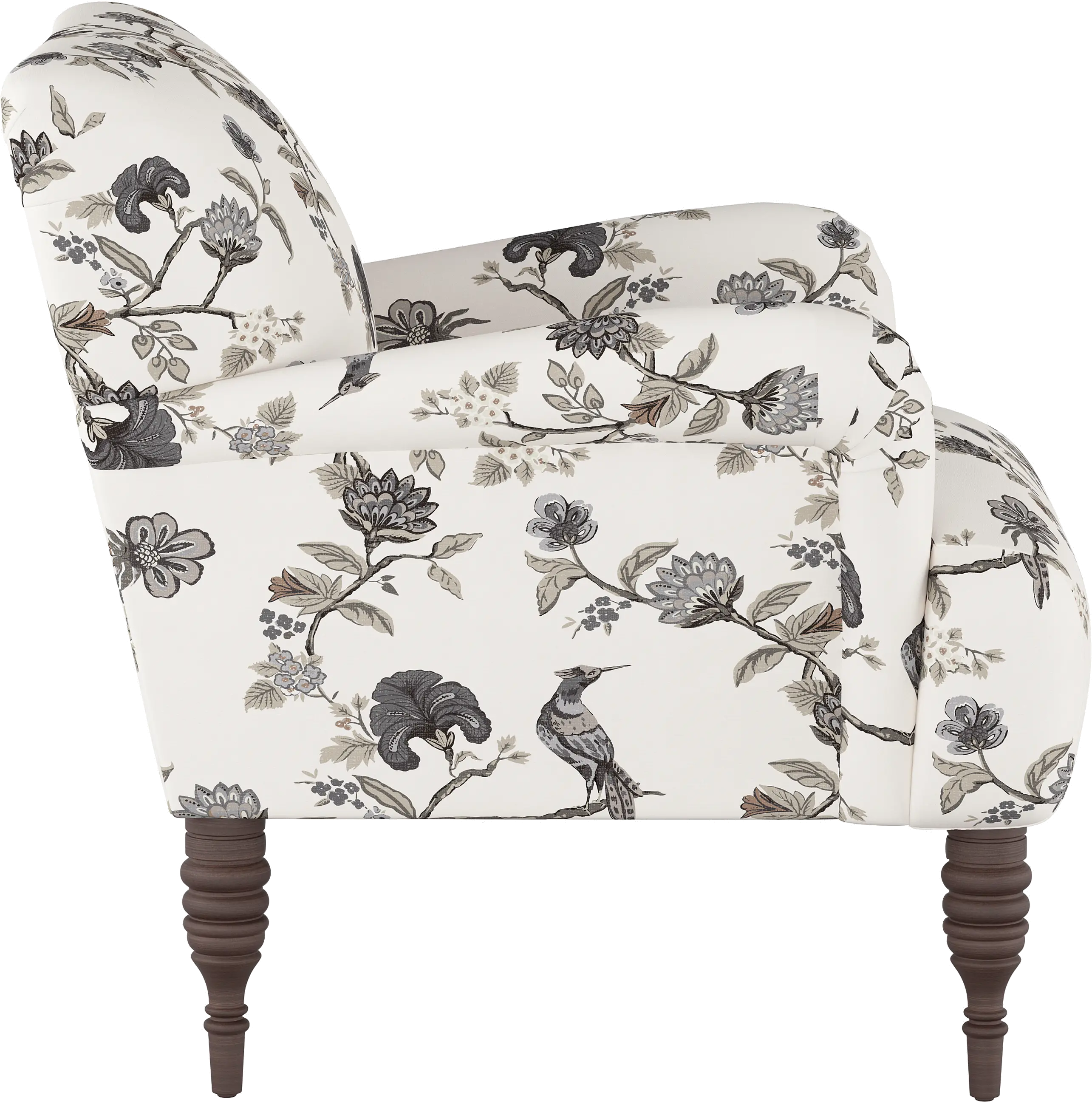 Cherrie Cream and Gray Floral Accent Chair - Skyline Furniture