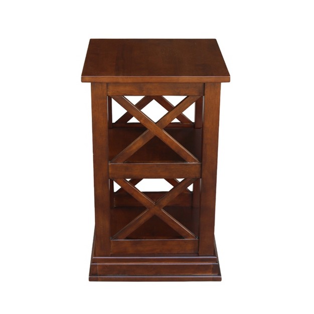 Hampton Accent Table With Shelves International Concepts