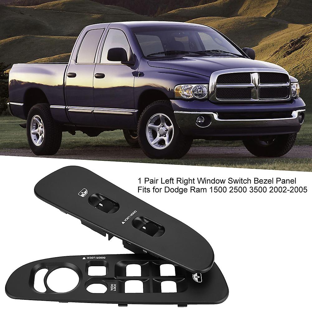 1 Pair Left Right Window Switch Bezel Panel Fits For Dodge Ram 1500 2500 3500 2002-2005