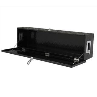 Karl home 49 in. Black Aluminum Underbody Truck Tool Box with Keys 650602036695