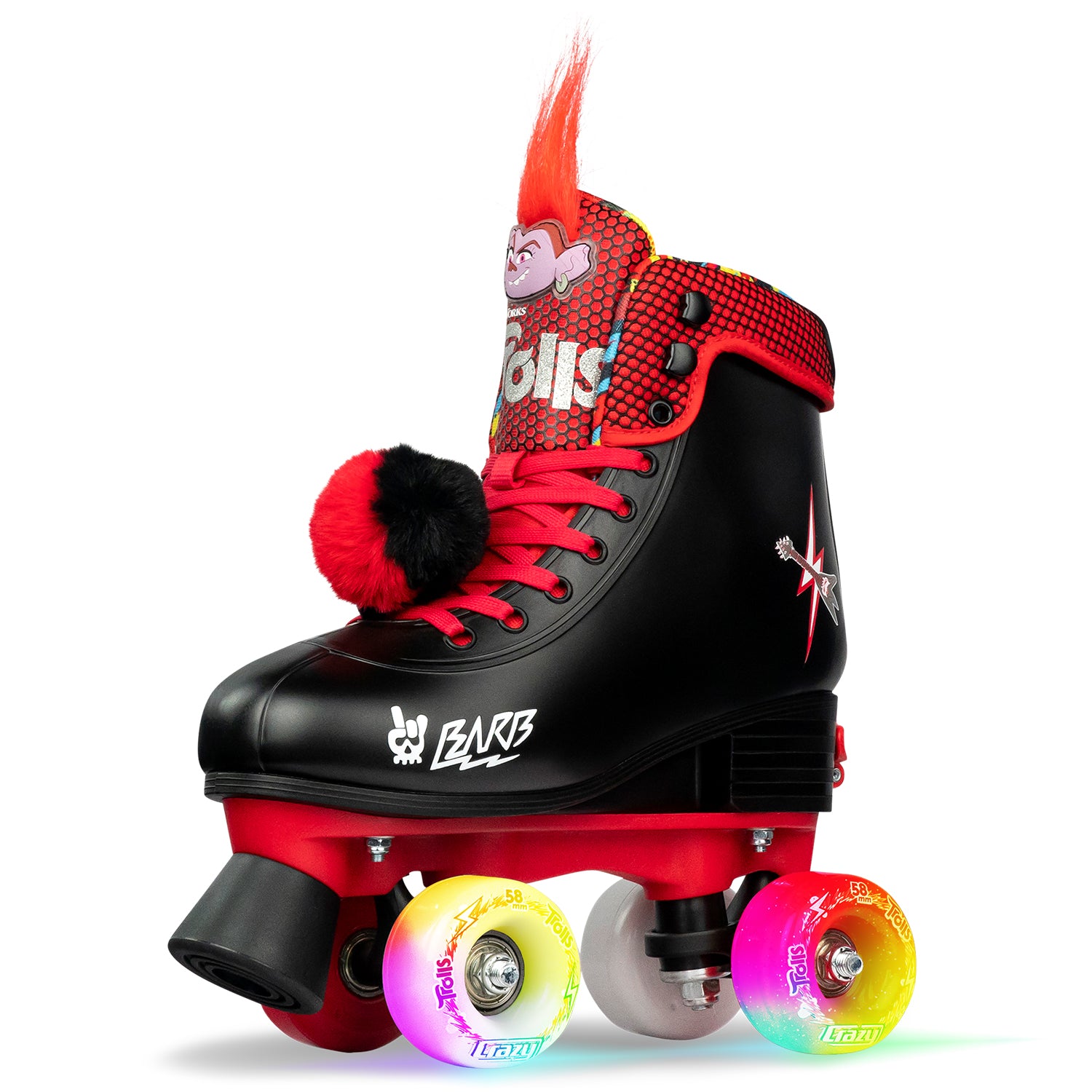 Crazy Skates Trolls Size Adjustable Roller Skates - Featuring Poppy or Barb from Trolls World Tour