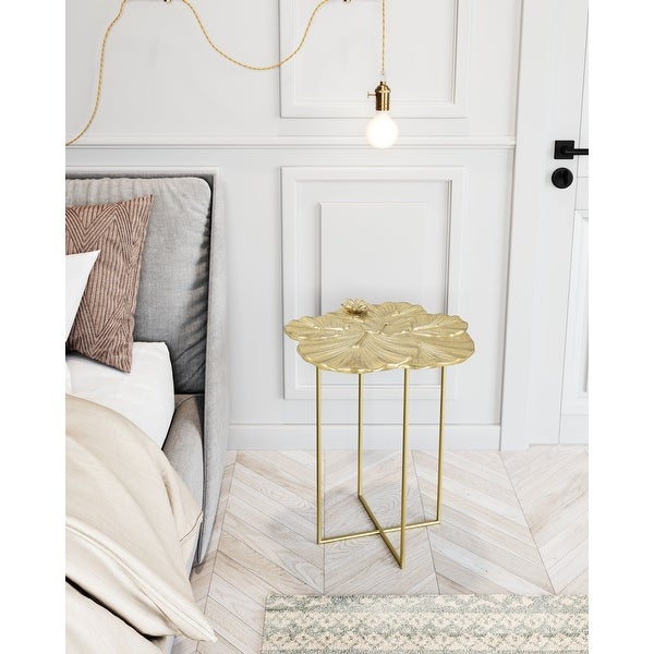 Lotus Side Table Gold - 16.7