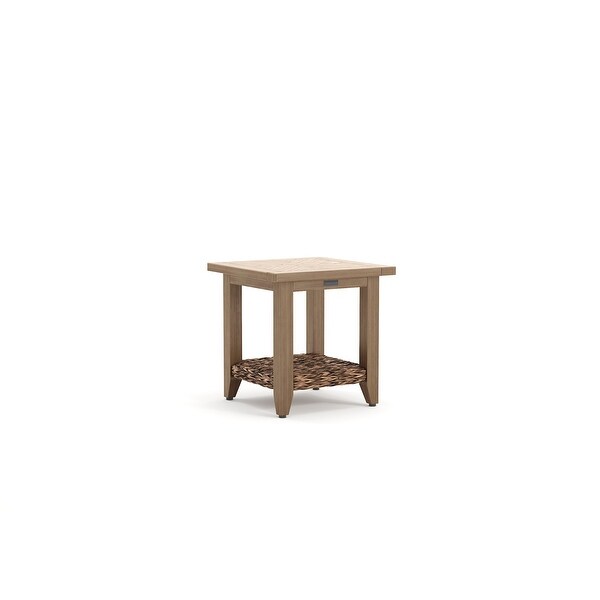 Winston Cayman Seagrass Weave Heritage Brown Side Table