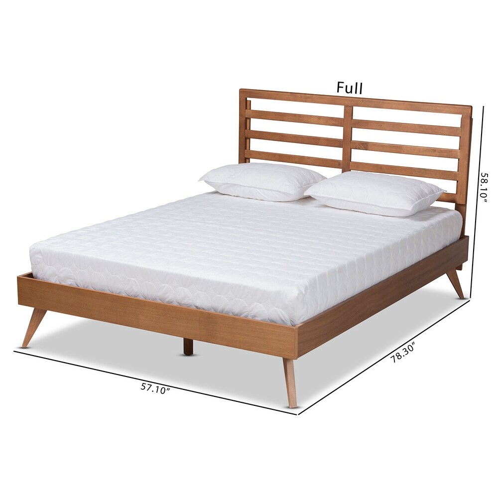 Shiro Mid Century Modern Wood Platform Bed