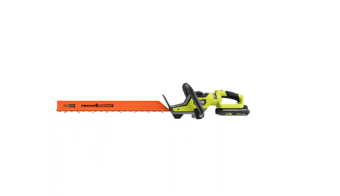 RYOBI RY40640VNM 40V HP Brushless 26 in. Cordless Battery Hedge Trimmer with 2.0 Ah Battery and Charger