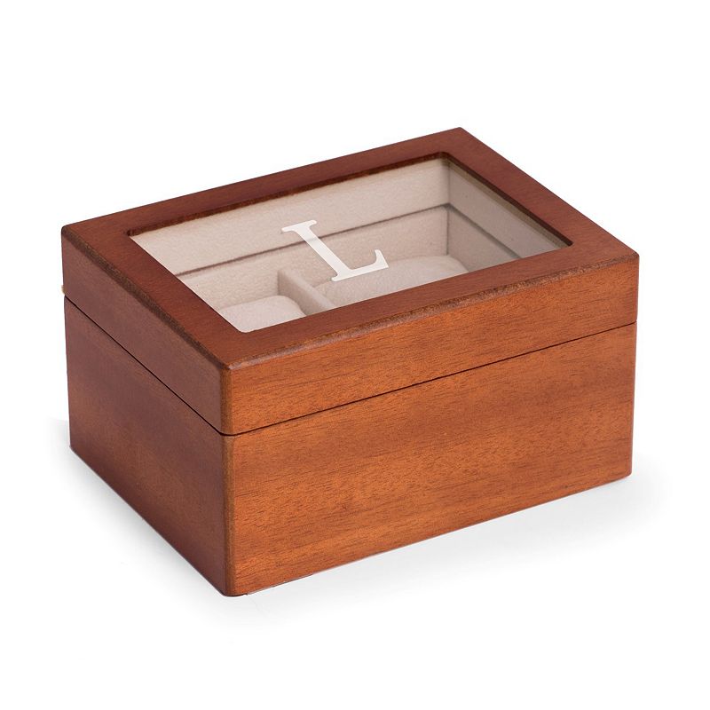 Bey-Berk Initial Monogram Two Watch Box