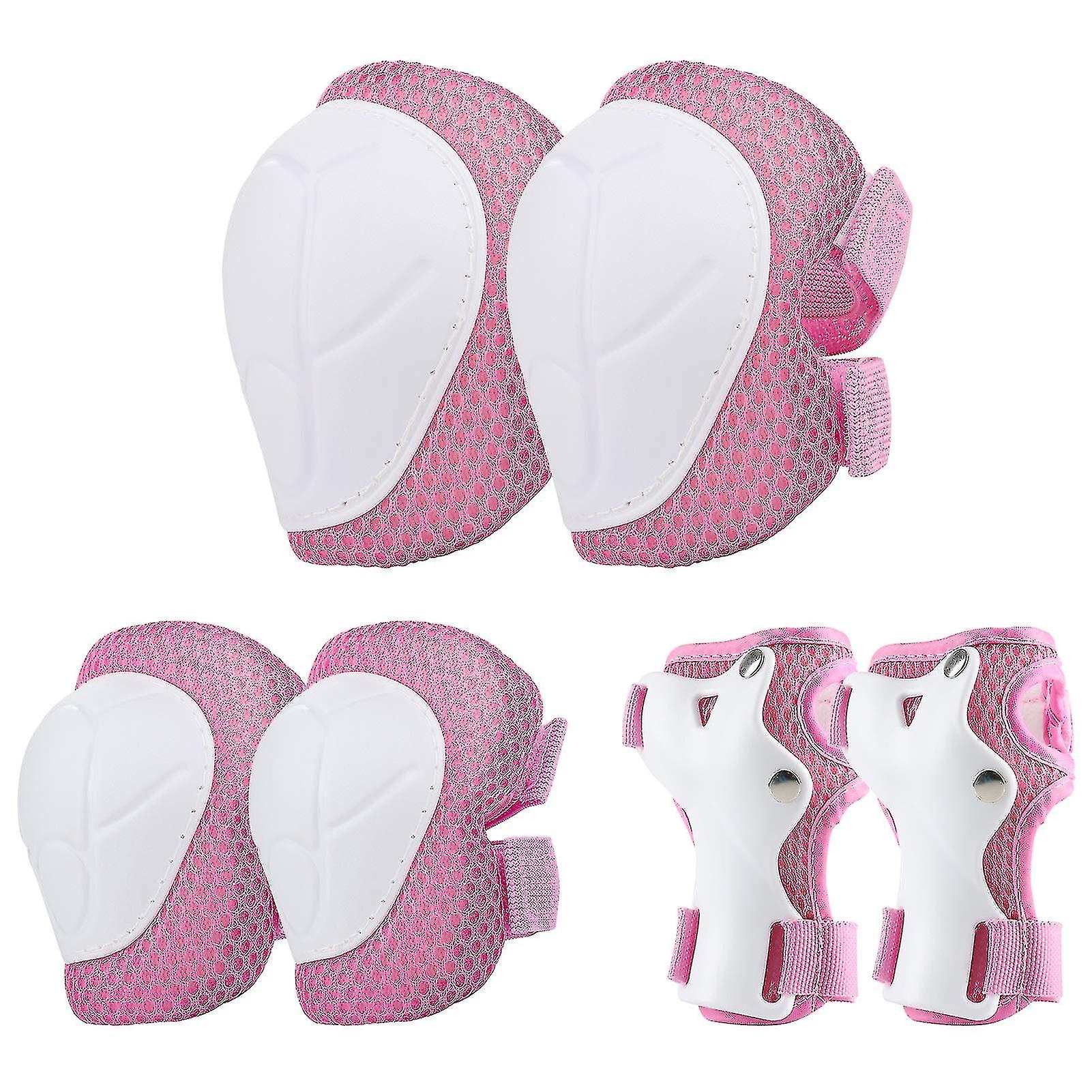 Kids Protective Gear Set， Knee Pads Elbow Pads Wrist Guards 6 Pcs