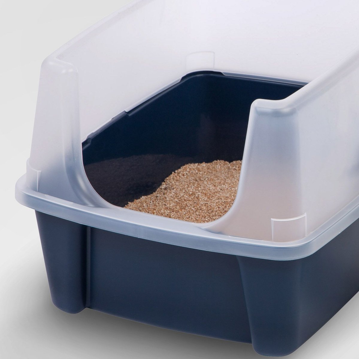 IRIS Open Top Litter Box with Scatter Shield