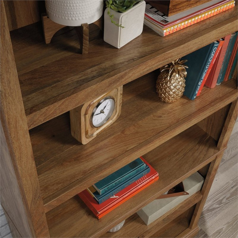 Sauder Select Engineered Wood 5 Shelf Bookcase in Vintage Oak   Transitional   Bookcases   by Homesquare  Houzz