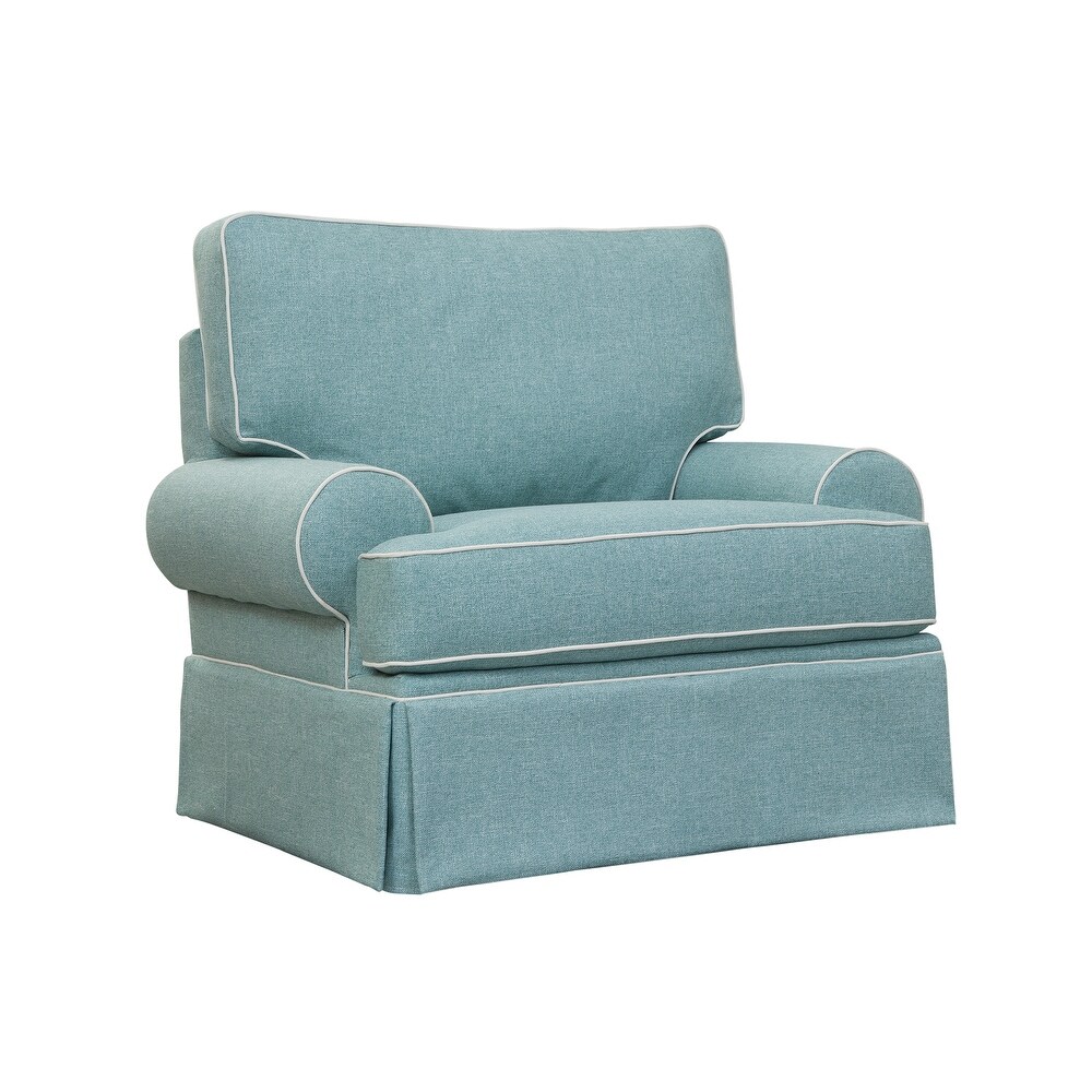 American Furniture Classics Model Coastal Aqua Series Upholstered Arm Chair