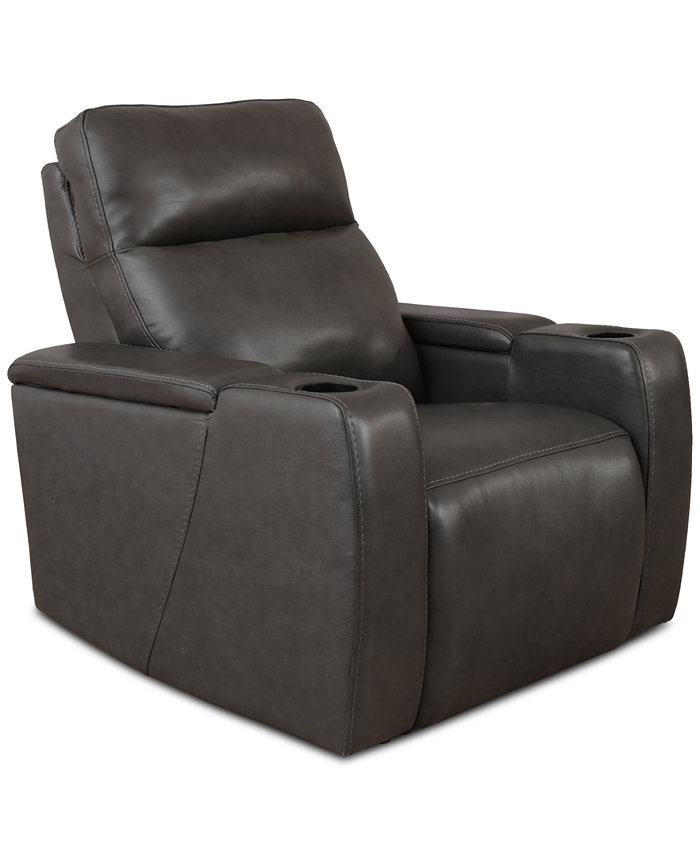 Furniture Greymel 37 Leather Chair with Power Headrest