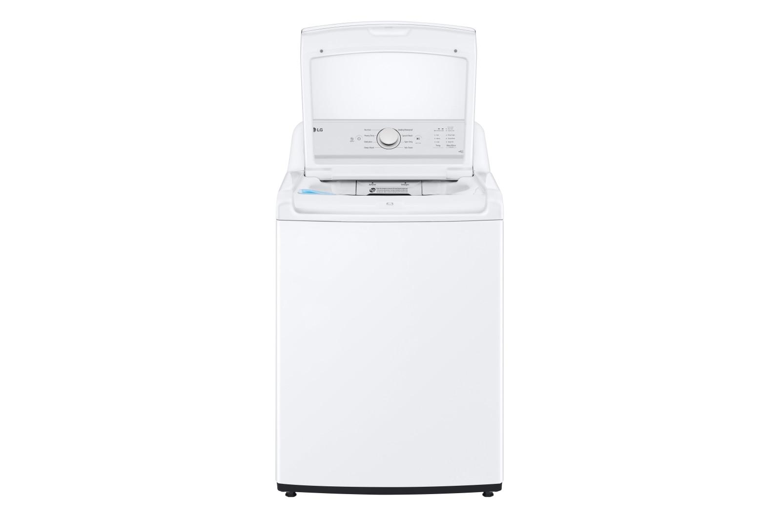 Lg WT6105CW 4.1 Cu. Ft. Capacity Top Load Washer With Agitator And Slamproof Glass Lid