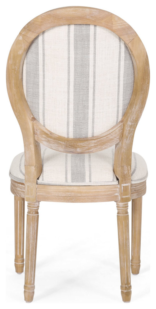 Set of 2 Dining Chair  Natural Rubberwood Frame  ampPadded Seat   French Country   Dining Chairs   by Decor Love  Houzz