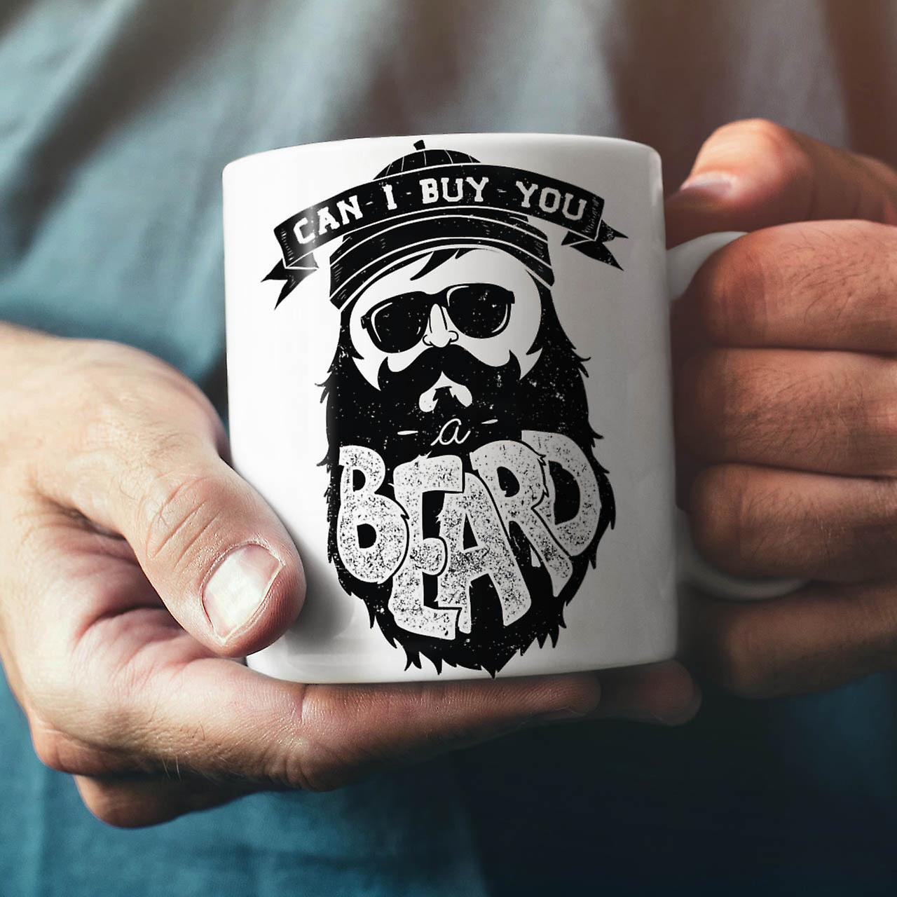 Can I Buy You Beard NEW White Tea Coffee Ceramic Mug 11 oz | Wellcoda