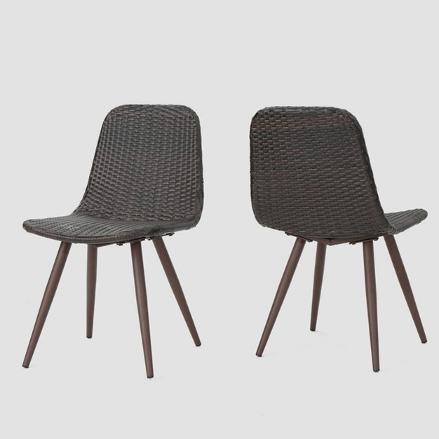 Gila 2pk Wicker Dining Chairs Christopher Knight Home