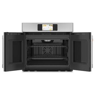 Cafe 30 in. Smart Single Electric French-Door Wall Oven with Convection Self-Cleaning in Stainless Steel CTS90FP2NS1