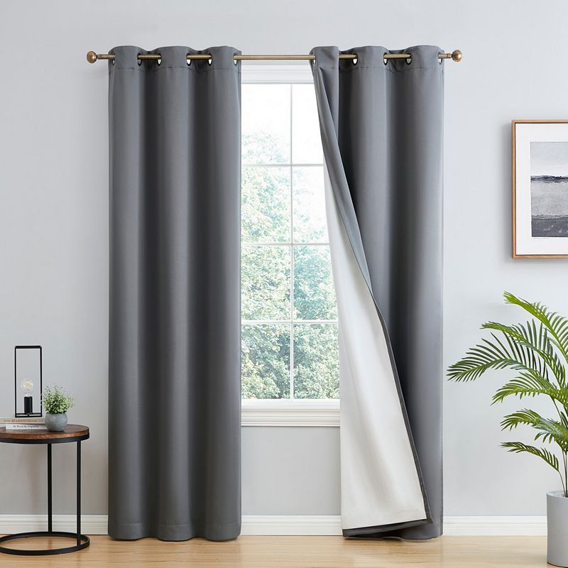 THD Virginia 100% Blackout Grommet Curtain Panels - Set of 2