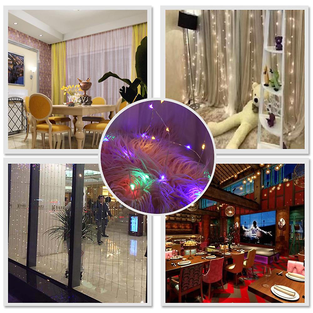 3*3-m Usb Music Sound Control String Light Starry Curtain Lamp With Remote Home Decoration Lamp No.214983