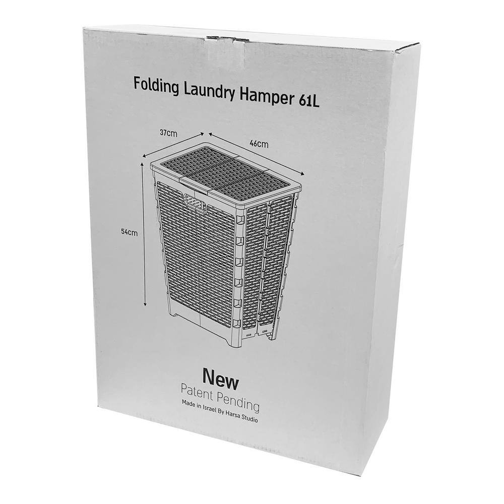 Modern Homes 60 l Folding Hamper Grey 67564