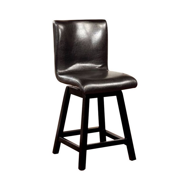 Hurley Counter Height Chair， Black Finish， Set of 2