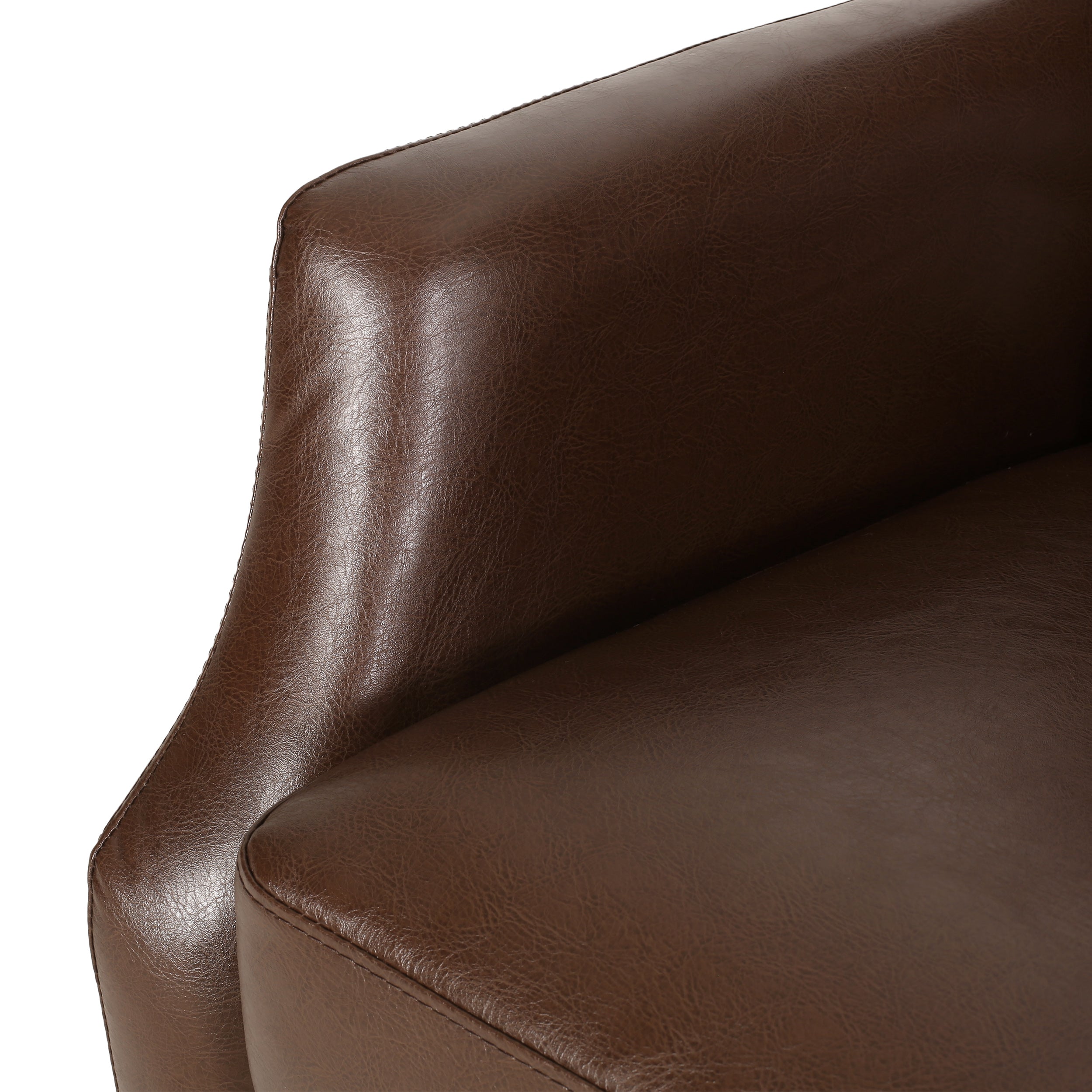 Loubar Contemporary Faux Leather Tufted Pushback Recliner