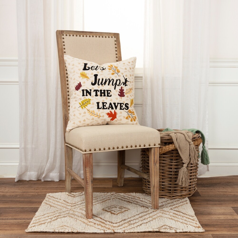 Rizzy Home Let's Jump in the Leaves Throw Pillow Cover