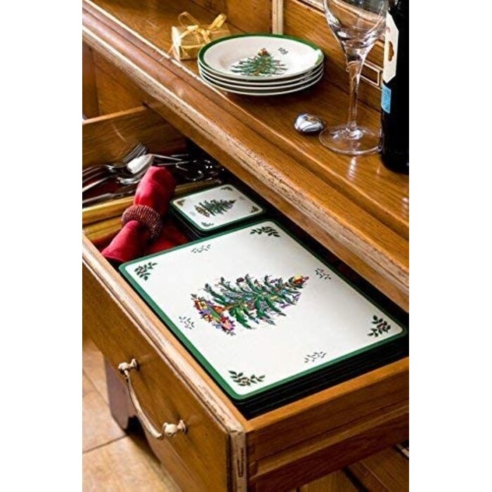 Pimpernel Christmas Tree Placemats Set of 4   15.7 X 11.7\