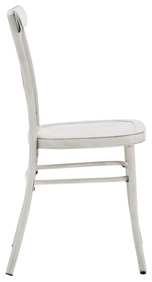 Haley Metal Dining Chairs  Set of 2   Farmhouse   Dining Chairs   by Inspire Q  Houzz