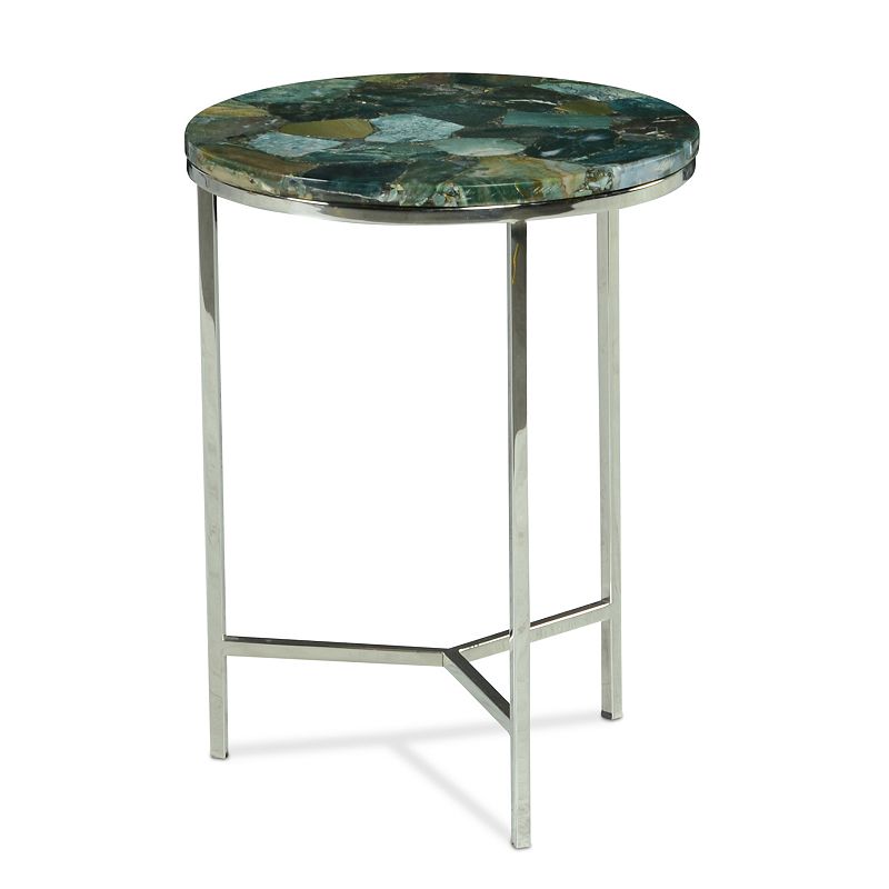 Steve Silver Co. Foster Agate Top Round Chairside Table