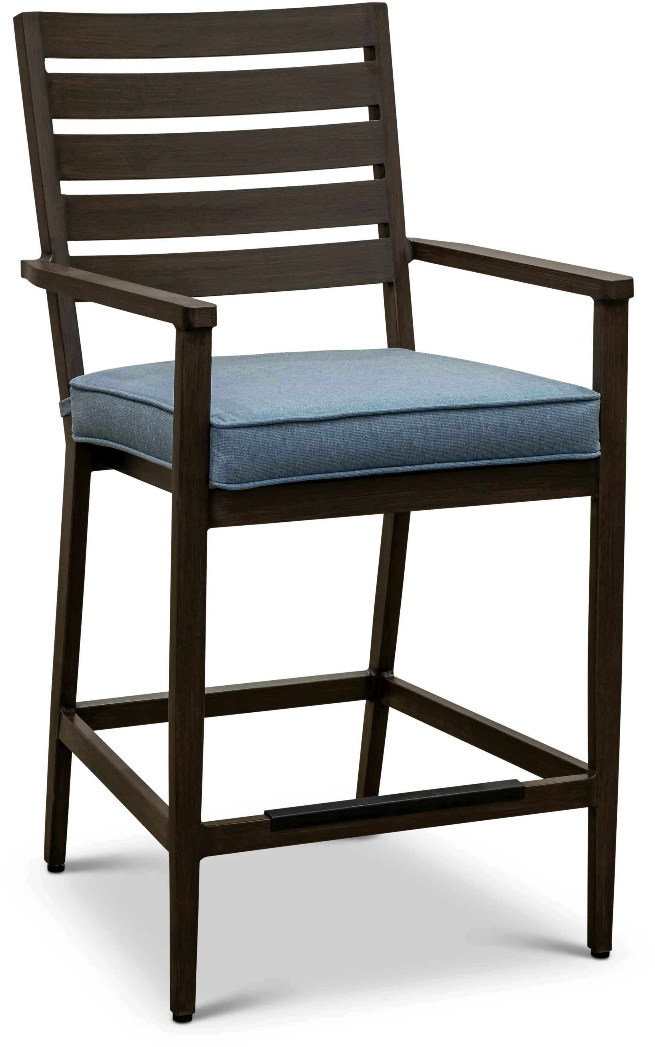 Adeline Denim Blue Outdoor Bar Stool