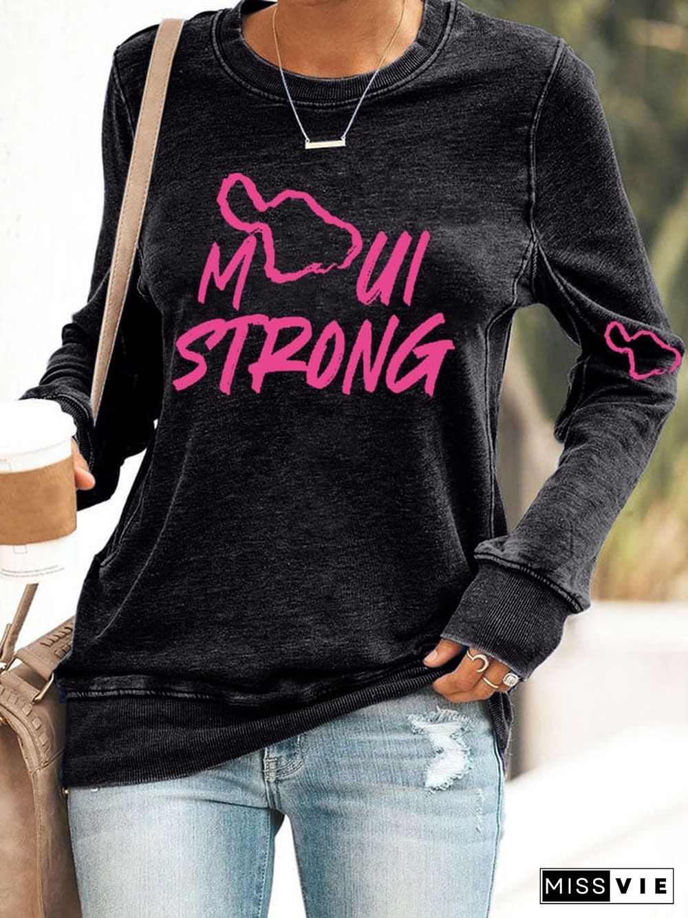 Women's Maui Strong Printed Sweatshirt