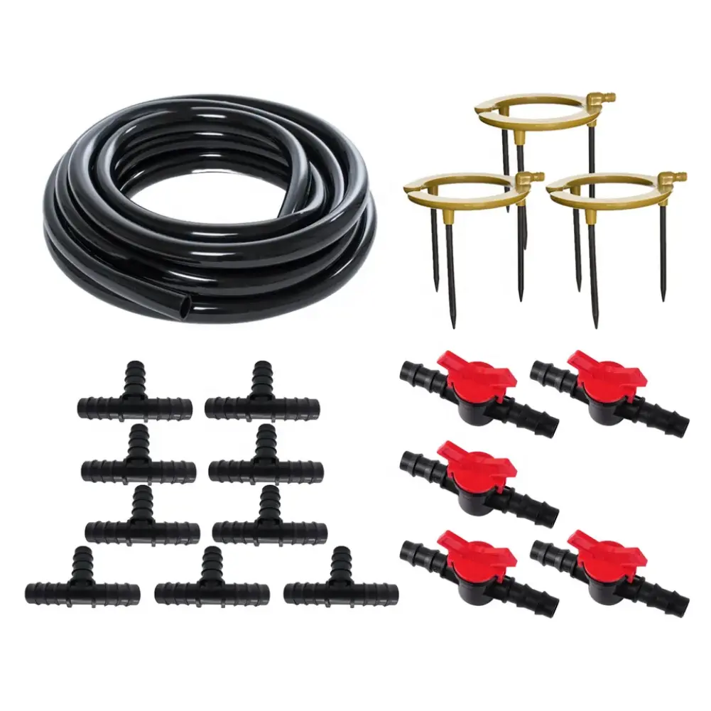 Water Ring Hydroponics Soil Drip Irrigation systems with 3 Removeable stakes