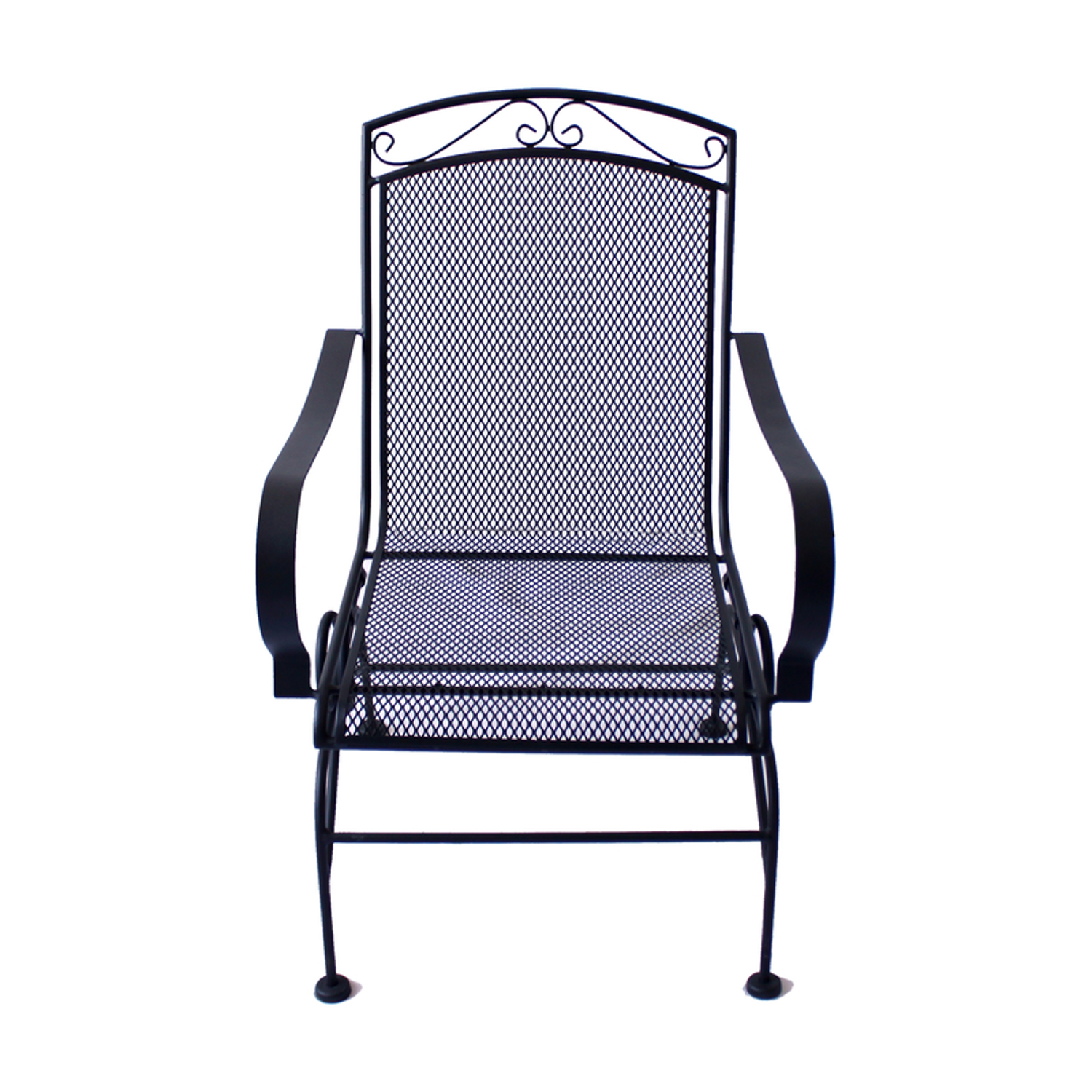 Living Accents Winston Black Steel Frame Spring Dining Chair