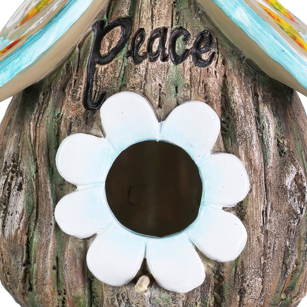 Exhart Butterfly Roof Peace Acorn Hanging Bird House