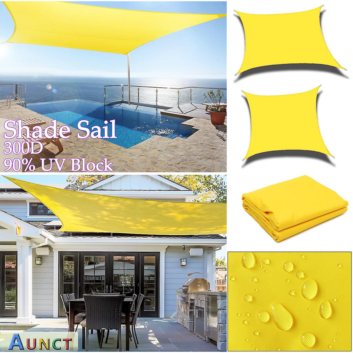 Born Pretty Bright Yellow Waterproof Sun Shade Sail Square Rectangle Triangle Garden Terrace Canopy Swim Shade Camp Hiking Yard Awnings