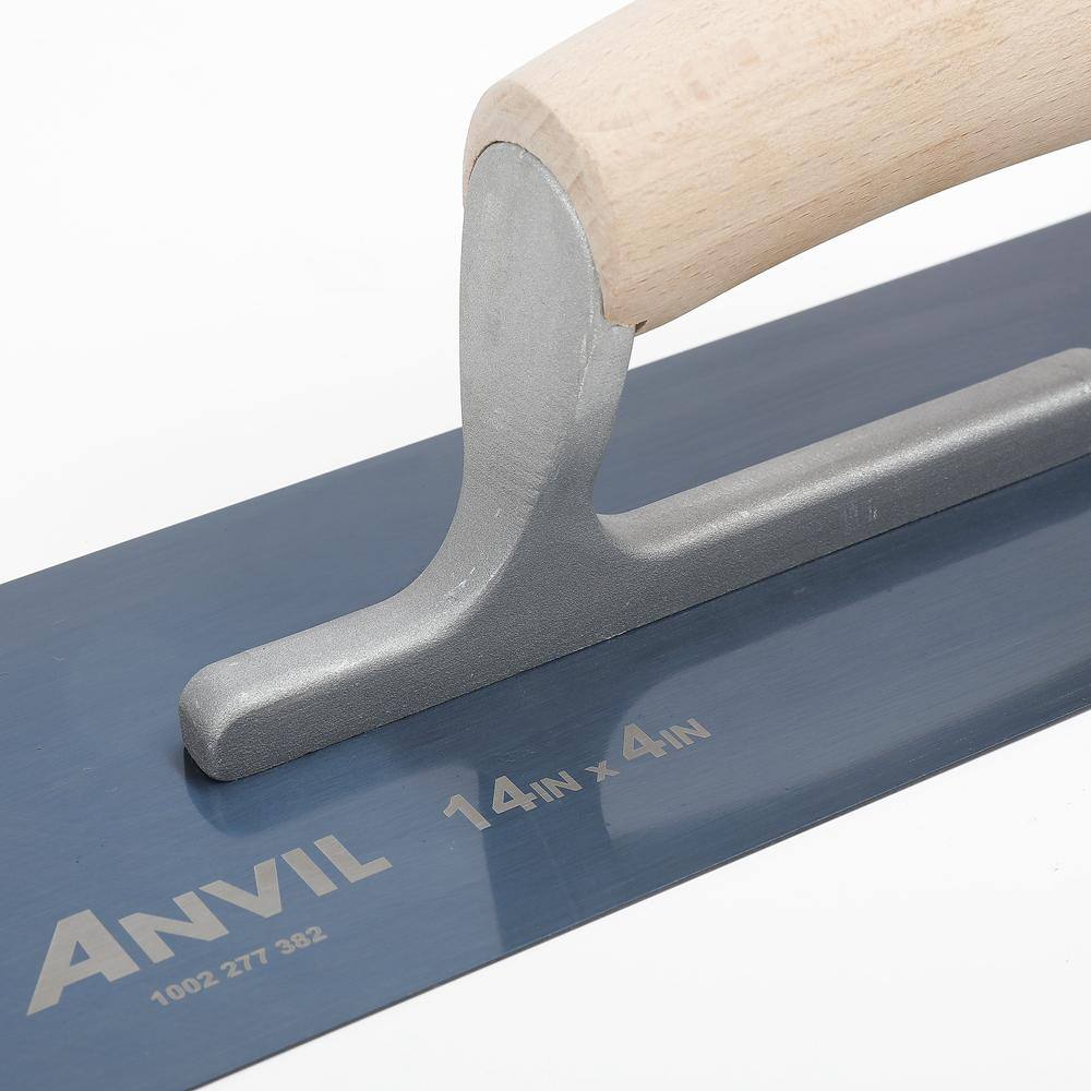 Anvil 14 in. x 4 in. Blue Steel Pool Trowel 57486