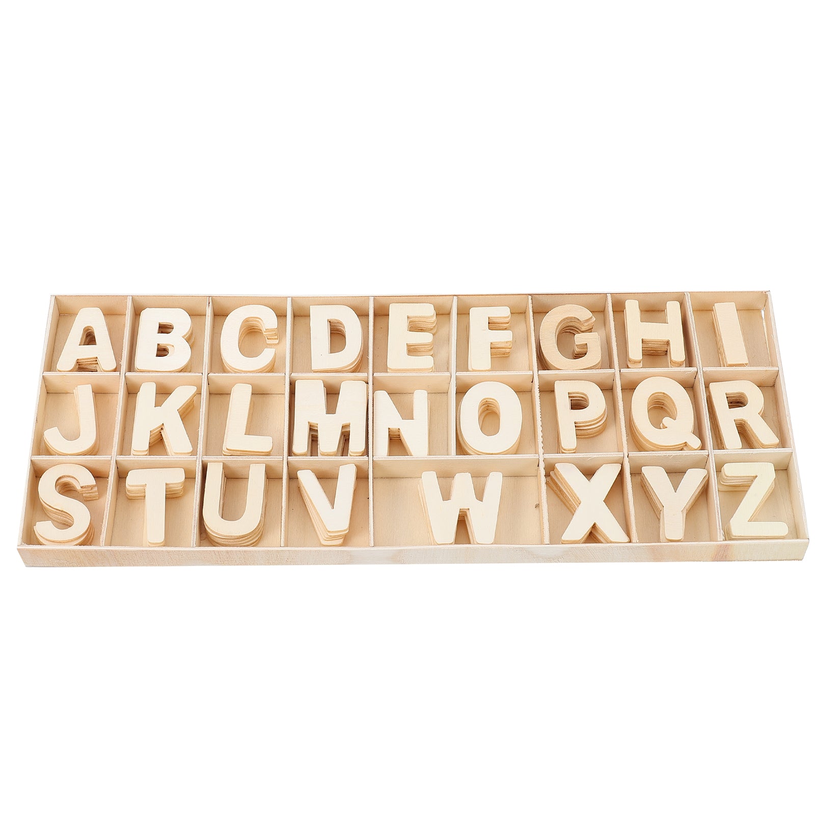 Etereauty Alphabet Letter Wooden Letters Wood Learning Cutout Craft Toys Education Crafts Recognition Writing Educational Chips