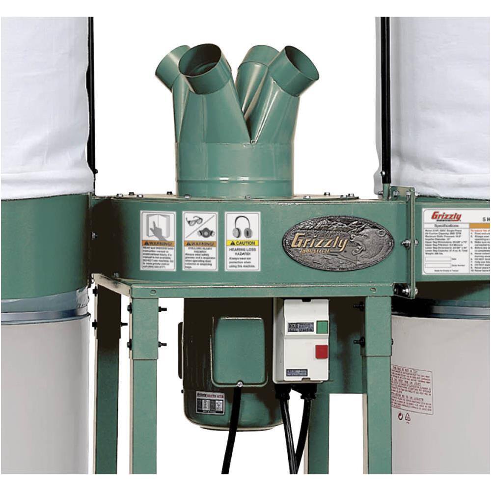 Grizzly Industrial 5 HP Industrial Dust Collector G0672