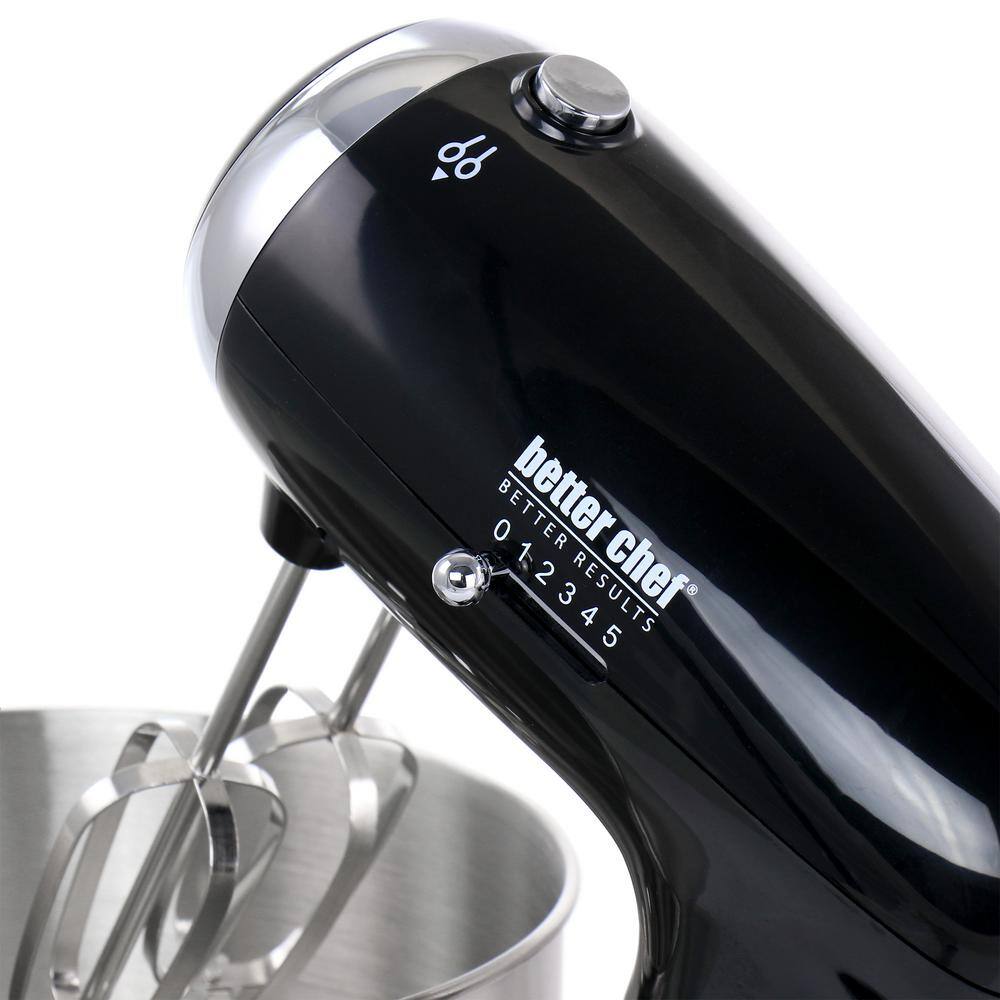 Better Chef 350 Watt MegaMix Stand Mixer in Black 985117994M