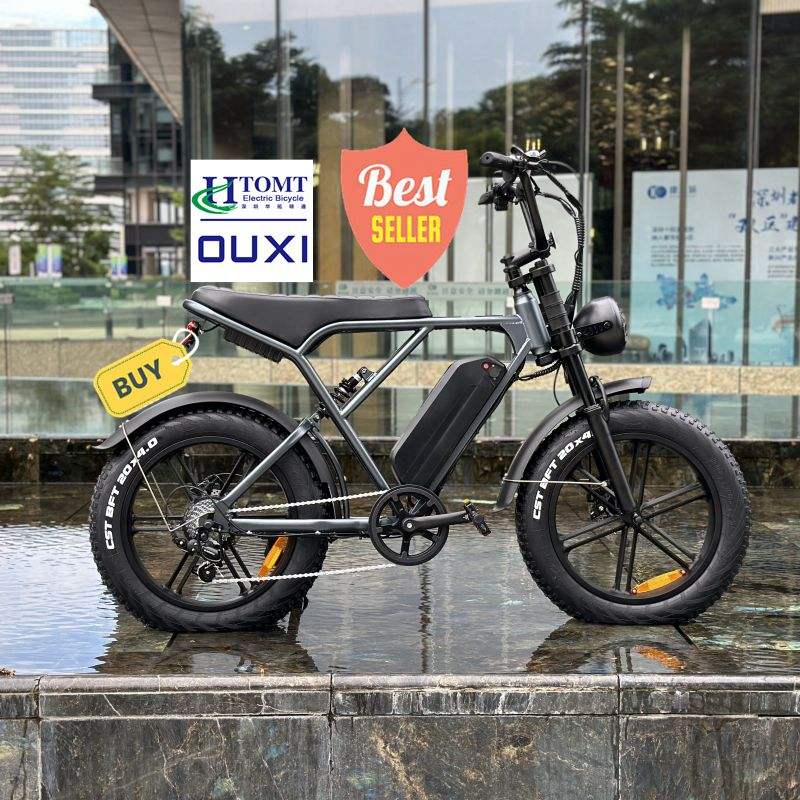 fatbike OUXI H9 full suspension ebike 1000w electric fat tire bike