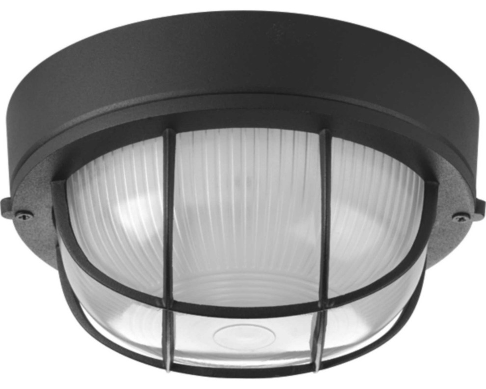 One Light Bulkhead 7 7/8 quotFlush Mount (P3709 31)   Beach Style   Outdoor Flush mount Ceiling Lighting   by 1STOPlighting  Houzz