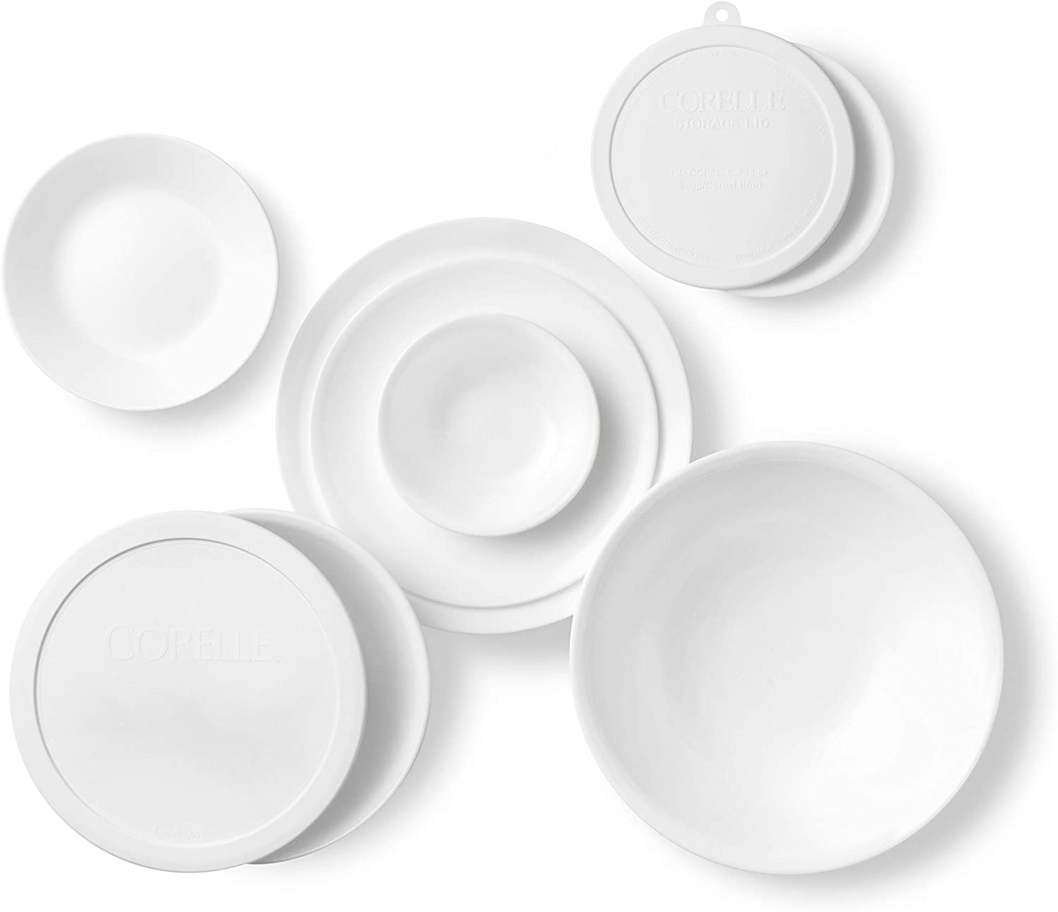 CORELLE Service for 12， Chip Resistant， Winter Frost White Dinnerware Set， 78 Piece